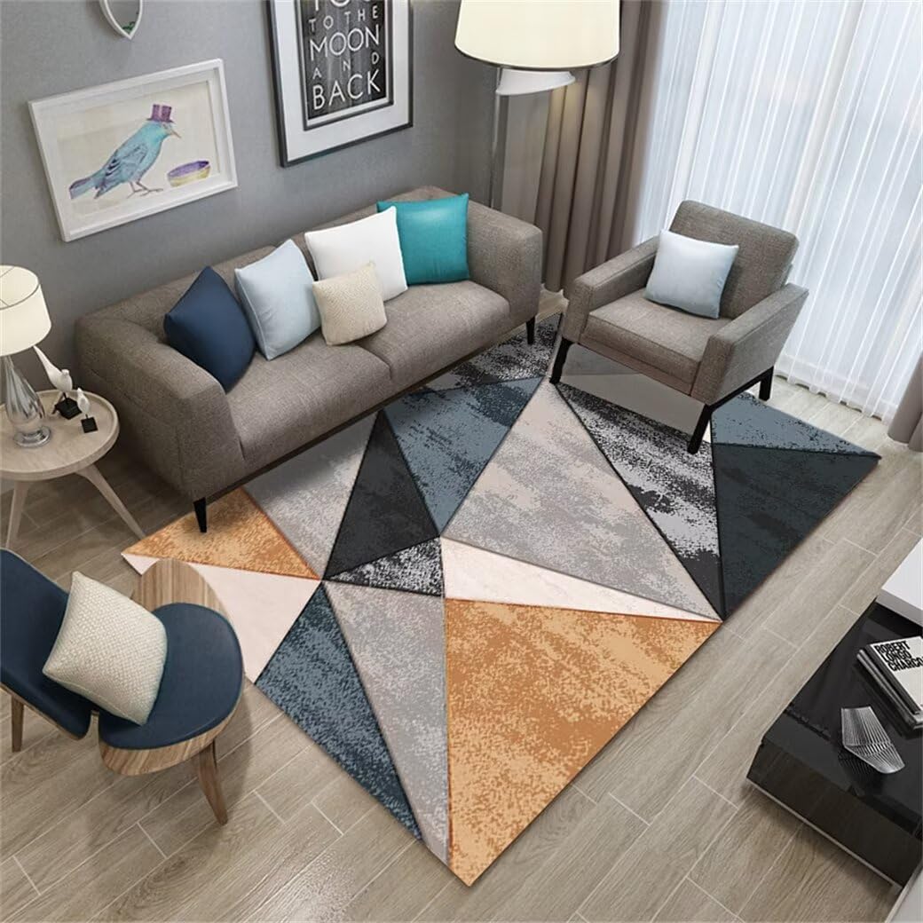 Tapis lavable pour chambre gris 50x80cm éliminant la poussière des sols de salon