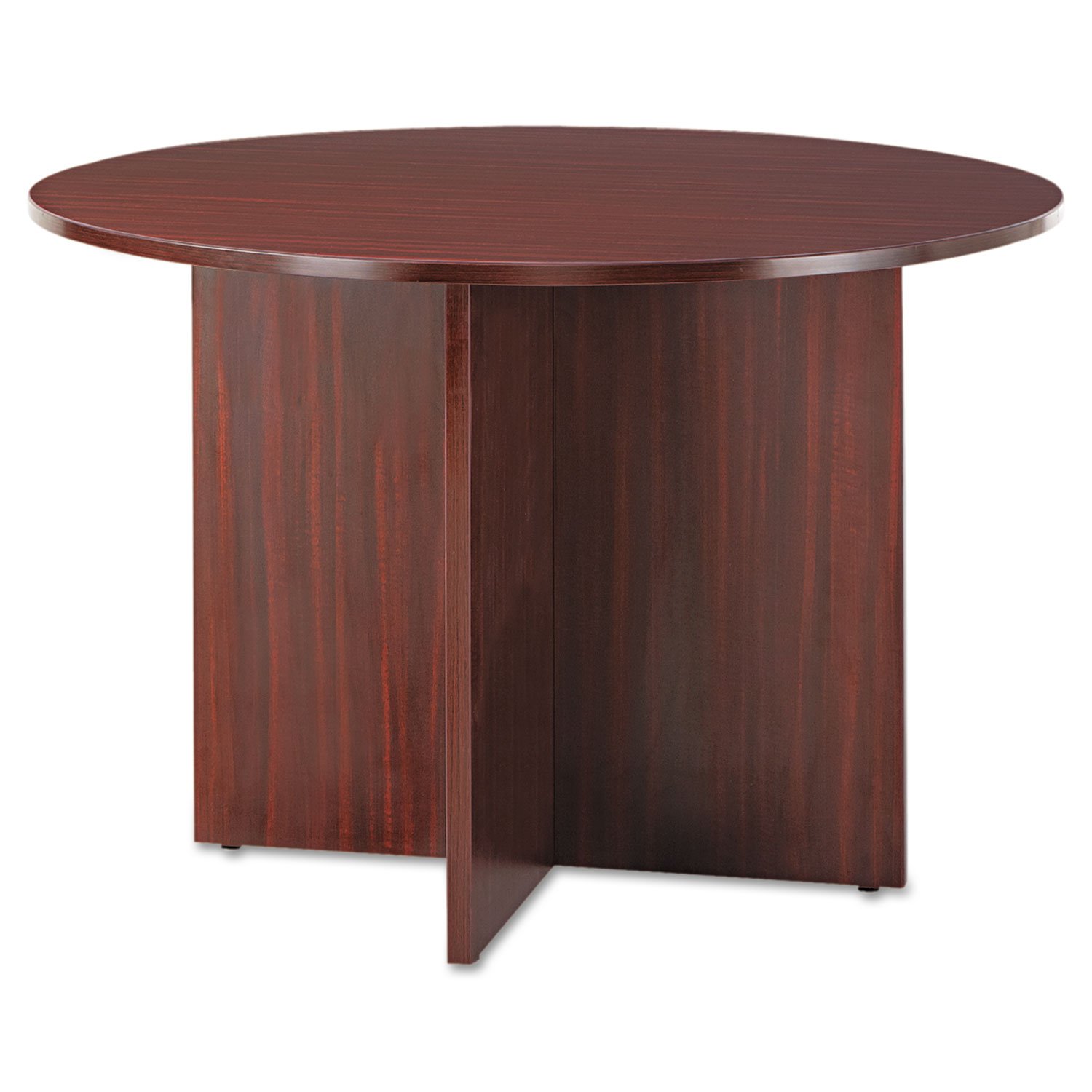 Alera VA7142MY Valencia Round Conference Table W Legs 29 1 2h X 42 Dia Mahogany