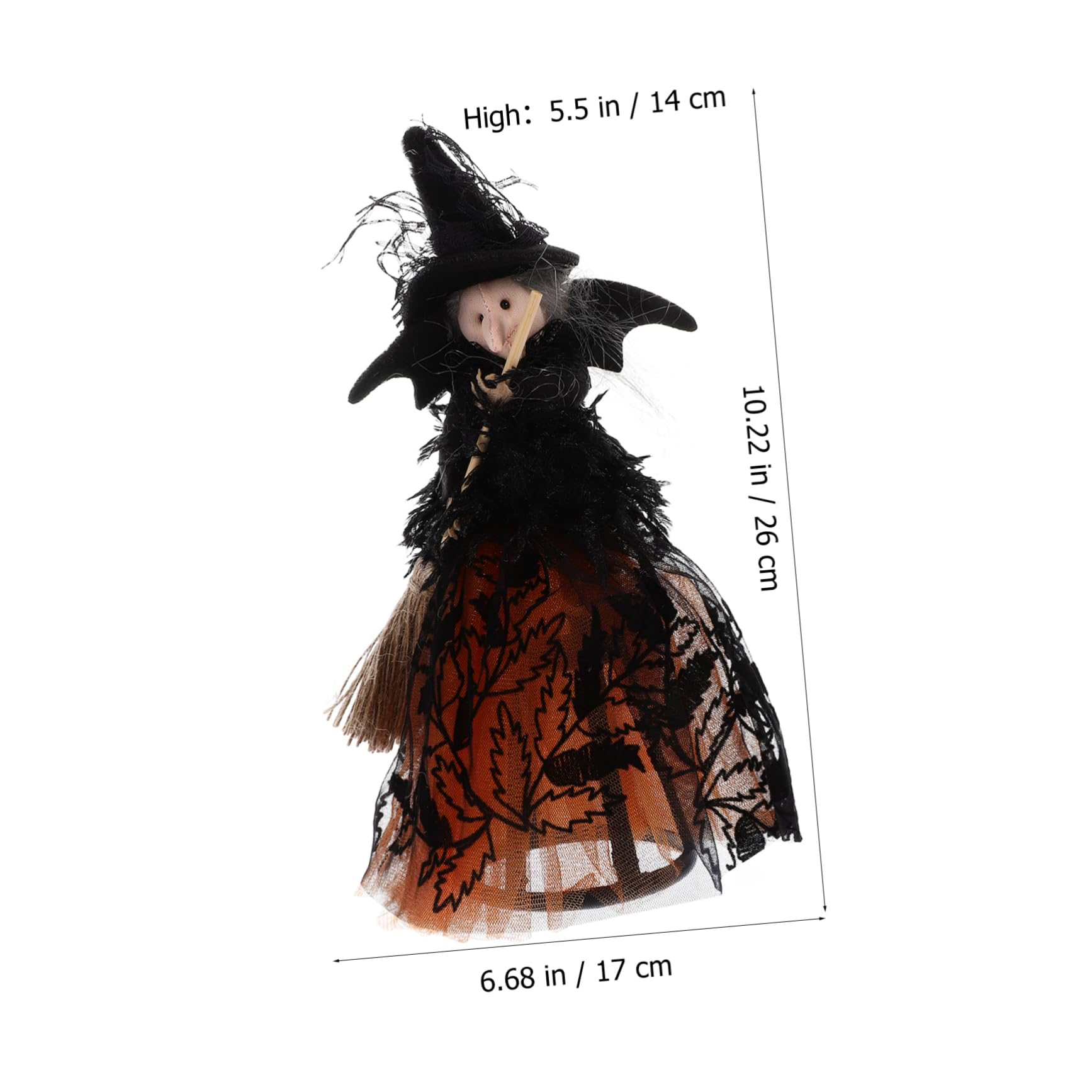 Amosfun 3pezzi Decorazione Halloween Streghetta Per Decorazione Per Halloween Statuetta Streghetta Per
