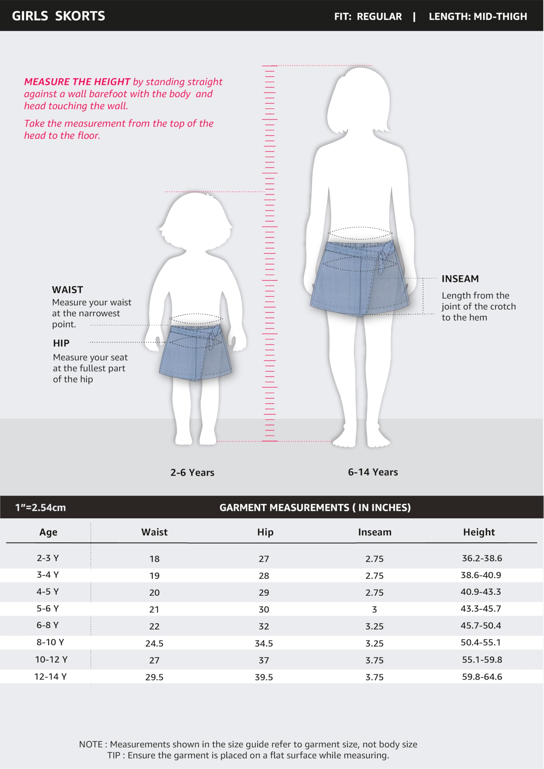 Amazon Brand - Symbol Kids Girls Denim Half Elasticated Waistband Skorts (SK-SOG-SS26-149 (2-14 yrs)_Dblue_8-10Y) 3