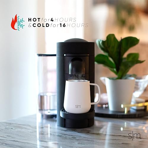 Miniatura 3 de Simple Modern - Taza de viaje para café con tapa y asa, reutilizable, aislada, acero inoxidable, vaso de café helado, infusión fría y taza de té,