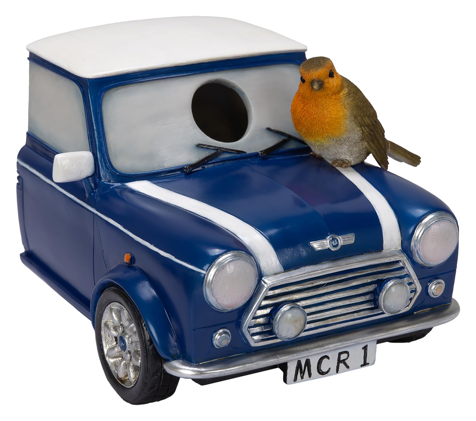 Vivid Arts - Classic Mini Cooper Birdhouse - Blue