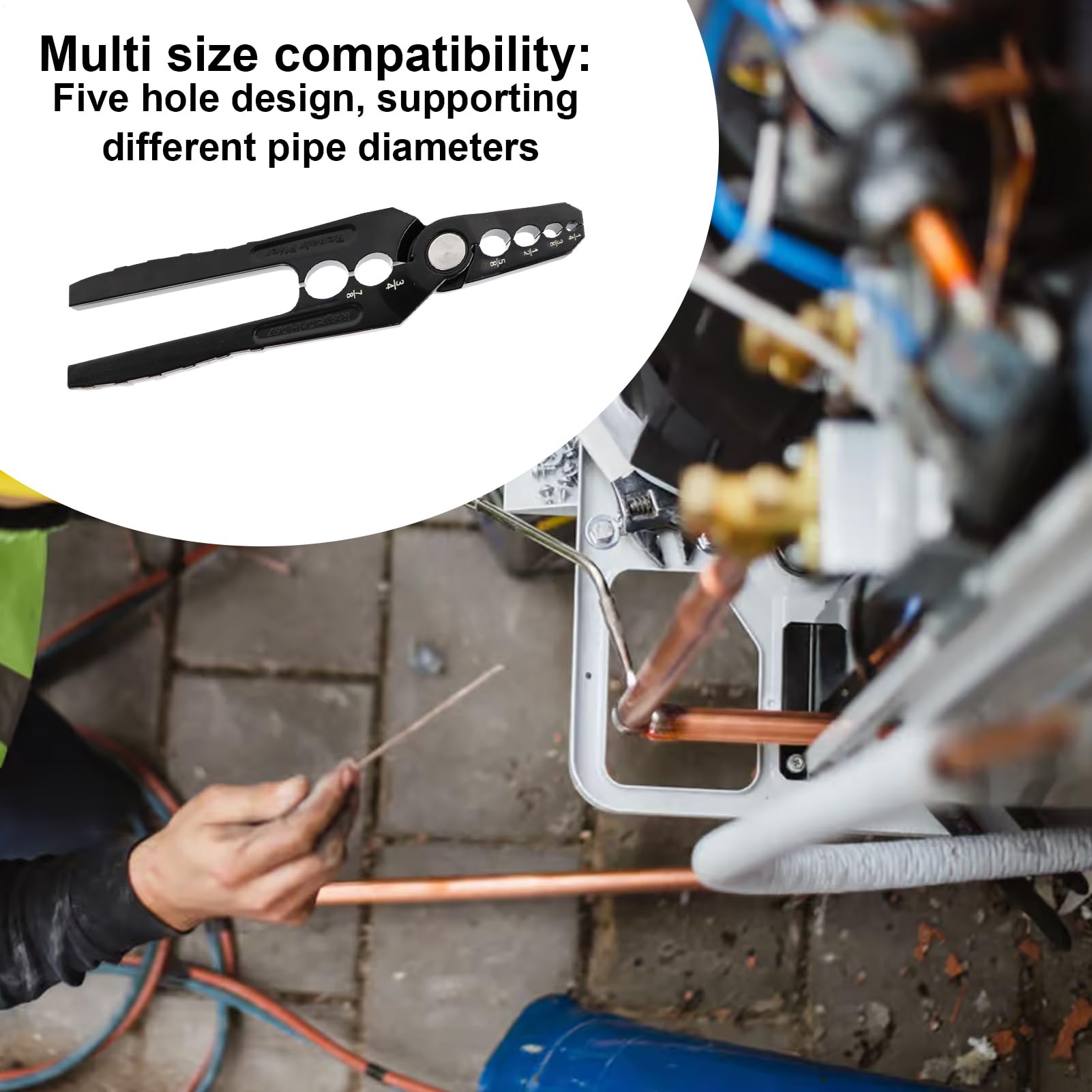 Tubo di rame manuale Rounder 6 fori, pinze per riparatore a tubo 3 pezzi