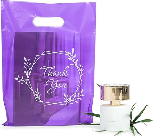 Miniatura 59 de 100 bolsas de 1.5 mil de grosor, 9 x 12 pulgadas, bolsas de agradecimiento con asas extragruesas perfectas para mercancía, pequeñas empresas y venta