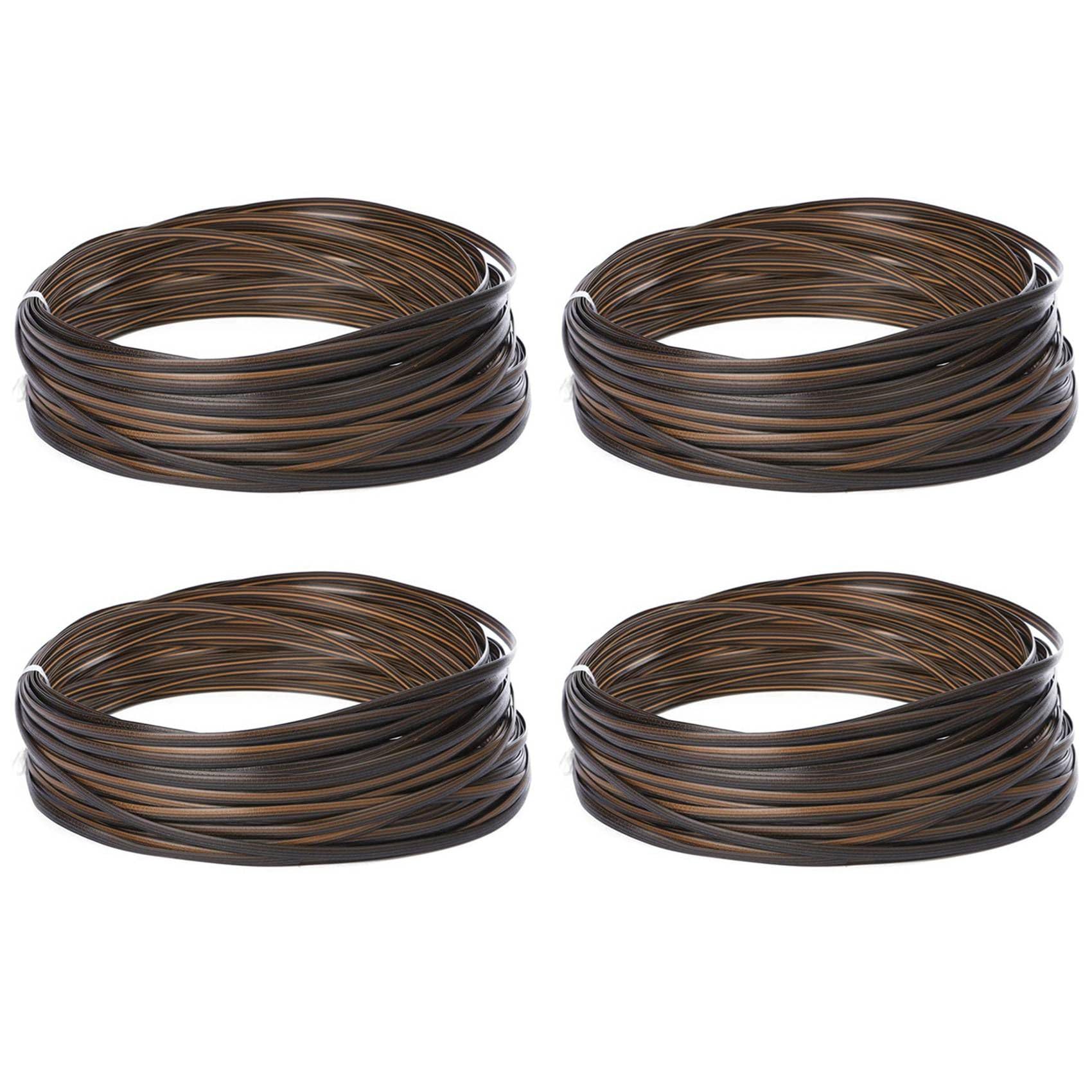 Hndhbfgrt 4X Wicker Repair Kit, Plastic Rattan for Patio Chair Repair Flat Wicker Furniture Repair Replacement