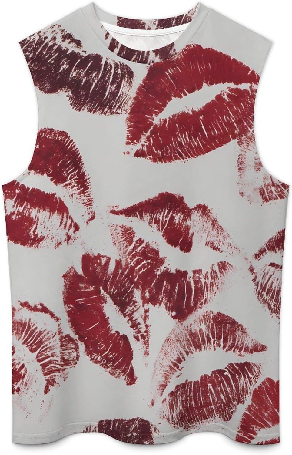 Kiss Lips Men's Sleeveless Shirt Small