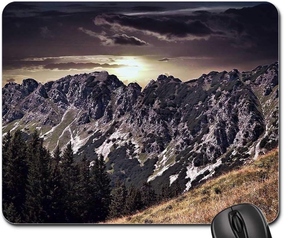 Mouse Pad - Landscape Mountains ALM Alpe Nature Sunset 1