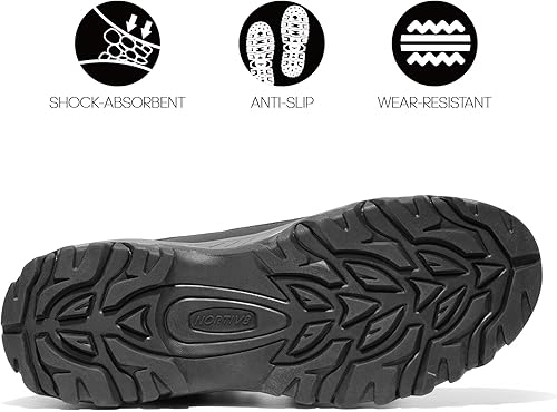 Miniatura 3 de NORTIV 8 Botas de punta de acero impermeables para hombres, botas industriales de seguridad antideslizantes