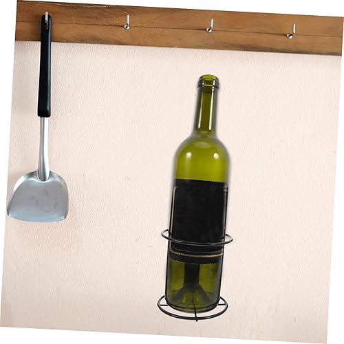 Miniatura 7 de BESTonZON Estante de vino montado en la pared, 2 unidades, soporte para exhibición de botellas de vino, organizador de almacenamiento rústico de