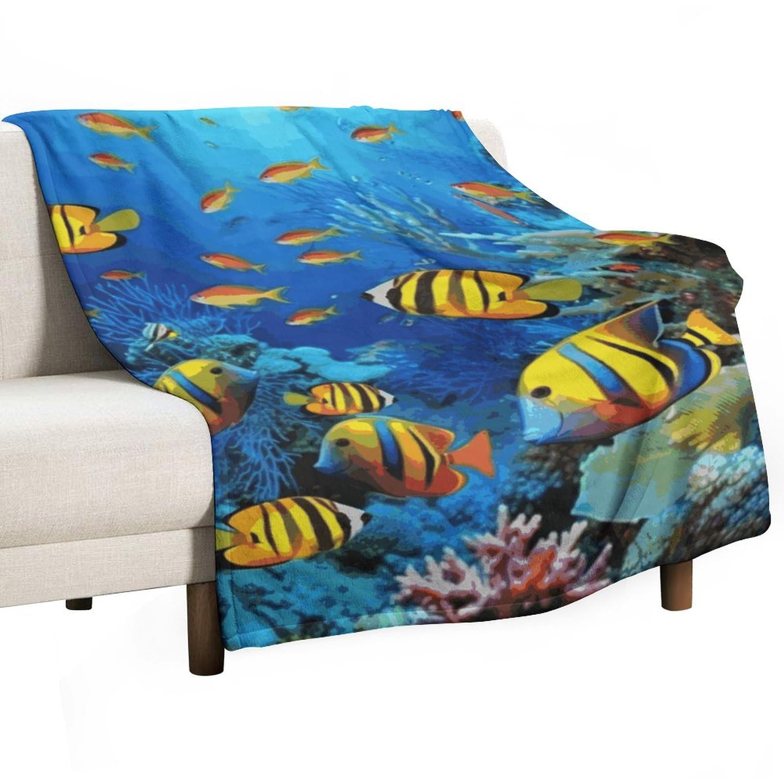Couverture polaire Monde Sous-Marin pour des soirées cocooning chaleureuses au salon