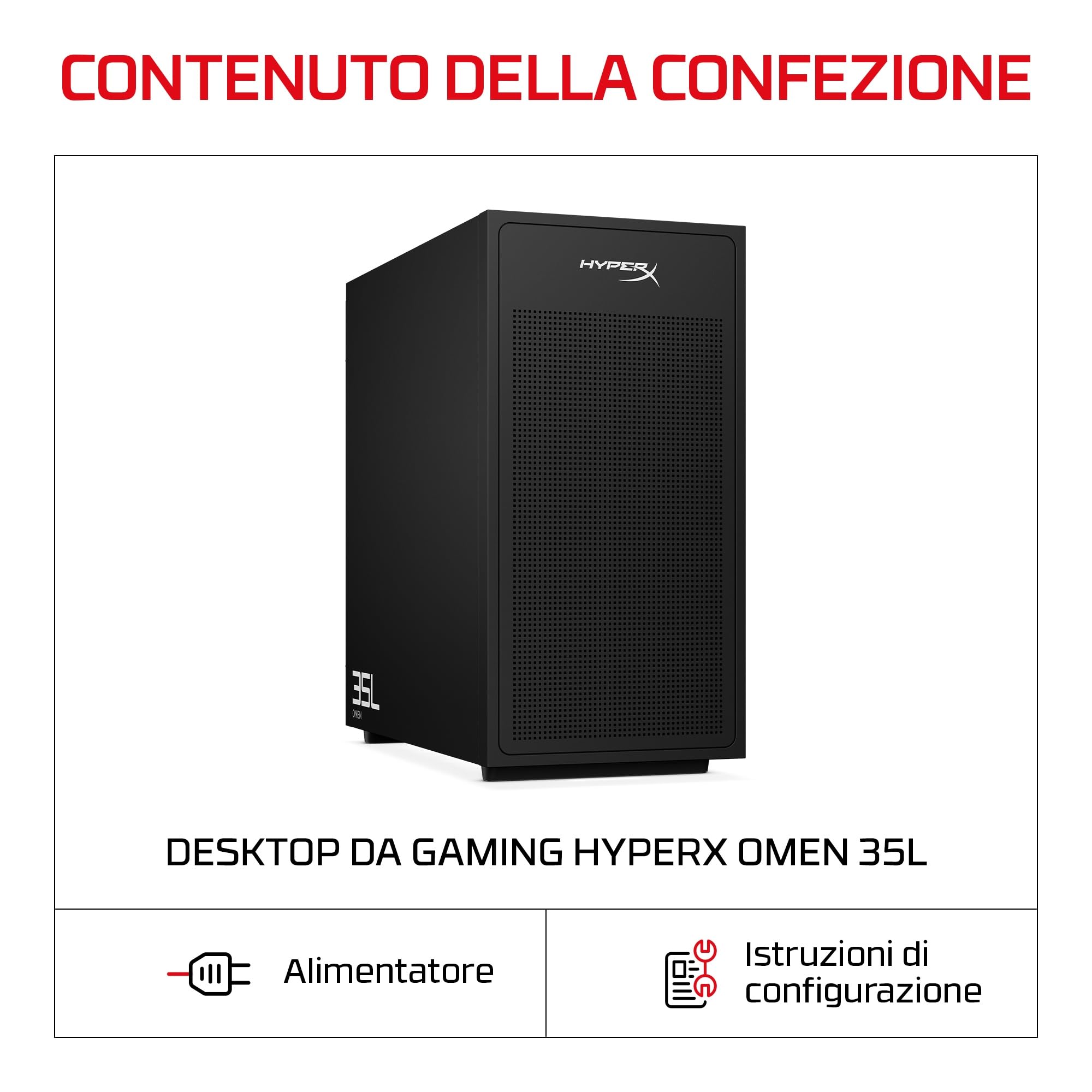 HP HyperX OMEN 35L, Desktop Gaming, AMD Ryzen 9, RTX 5060Ti, 32GB 1TB