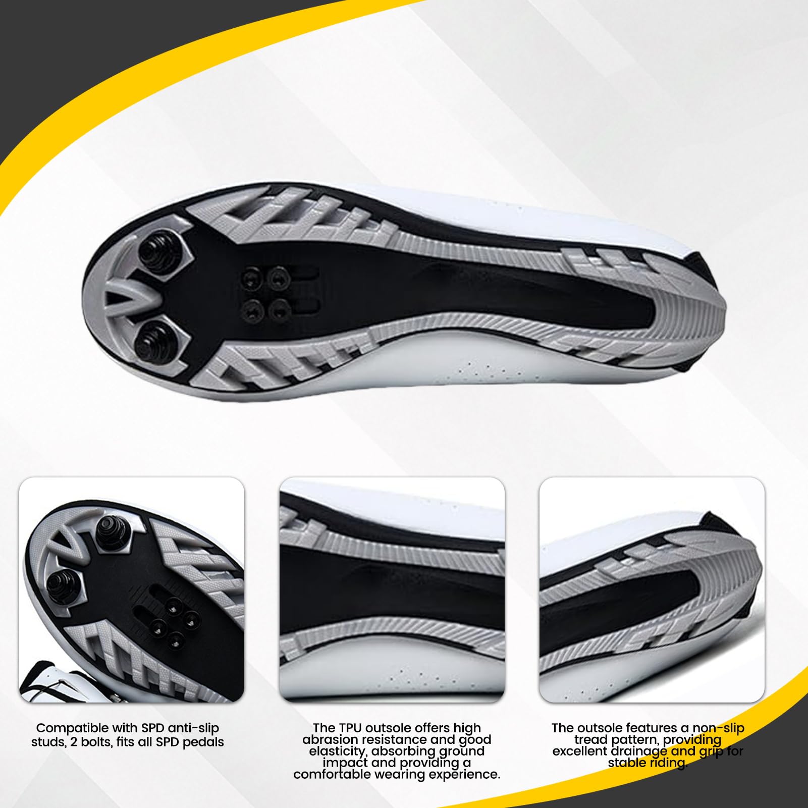 Buty Rowerowe, Męskie I Damskie Sneakers Do Bike Górskich, Odkryte Tenisówki Pro MTB Kompatybilne Ze Wszystkimi SPD, Bicycle Shoe Unisex Z Systemem Sznurowania Quick-Rotate