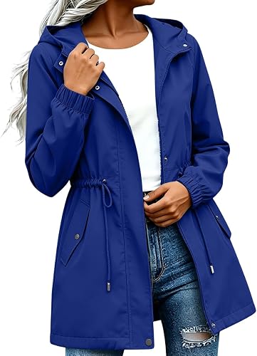 Womens Rain Jackets with Hood 2026 Lightweight Jackets Waterproof Trendy Hoodie 