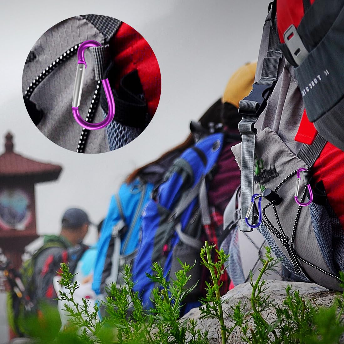 15 Bunte Karabinerhaken Aus Alu - Mini Carabiner Für Rucksack, Schlüssel & Outdoor