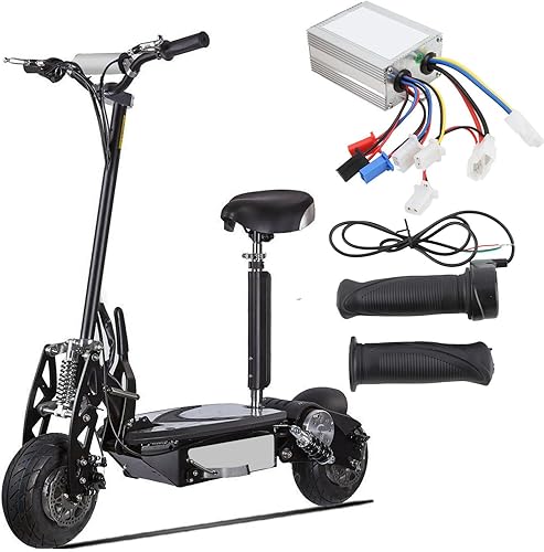 Miniatura 2 de Qiilu Controlador de velocidad del motor de CC, módulo de controles del controlador del motor de cepillo con agarre del acelerador DC 12V 24V 36V