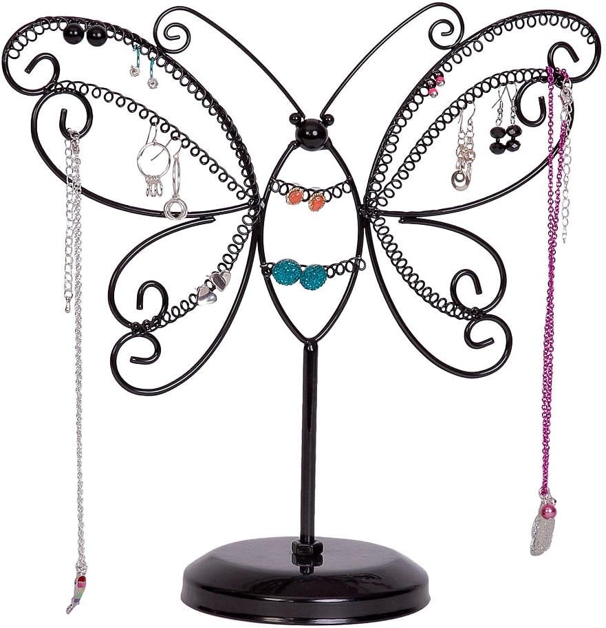 Bella Butterfly Jewelry Stand Color Matte Black Clothing