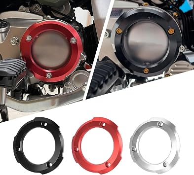 Motorcycle Engine Cover Right Crankcase Cover Right Engine Stator Slider Ring Cover for Honda Monkey 125 Super Cub C125 Hunter Cub CT125 Accessories Trial 125 Monkey125 Grom 125 Red