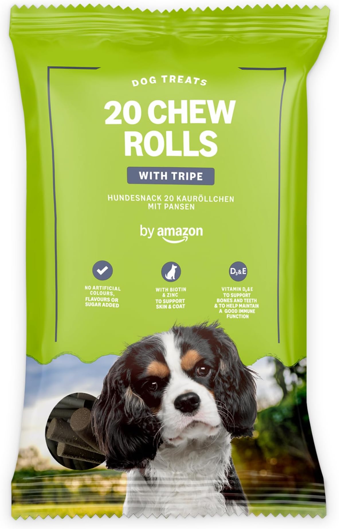 Dog Treats - 20 Chew Rolls with Tripe, 200g