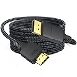 DteeDck Display Port to HDMI Cable 10Ft, (4K@30Hz 1080P@120Hz One-Direction) DisplayPort DP to HDMI1.4 Cord Long 10 Feet for Laptop Computer Graphics Card to TV Monitor Projector