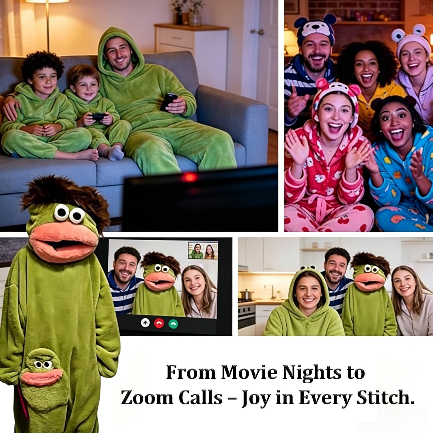 STOAT Onesie Divertido Fleece Pijama .para Tallas S/M/L/XL, Mono de Peluche Extra Suave con Capucha y Bolsillos Grandes, Loungewear cálida y cómoda para casa, Supersuave