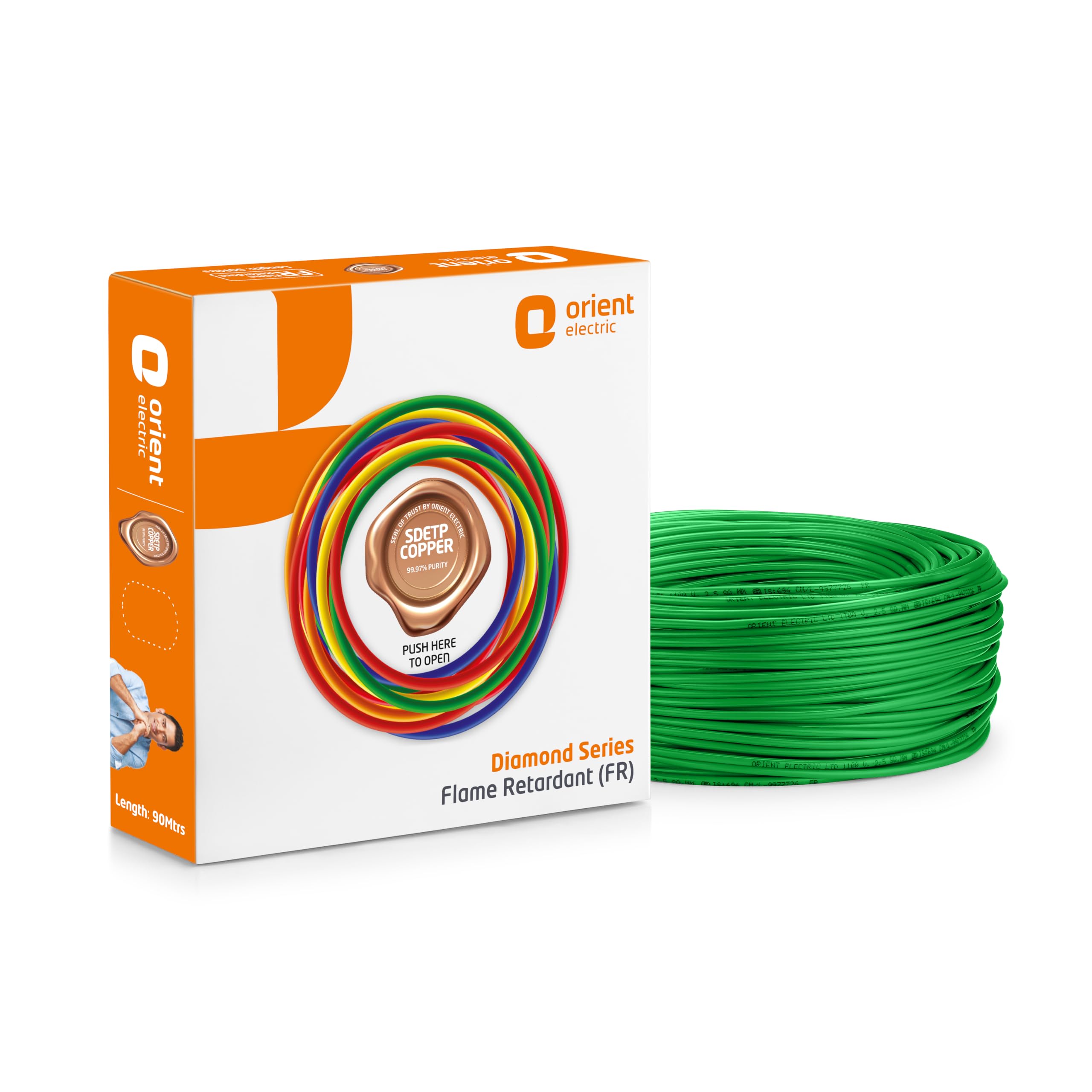 Orient Electric 1.5 Sq mm Green Class 5 1100V FR Electric Wire (90 Metre)-picture-15