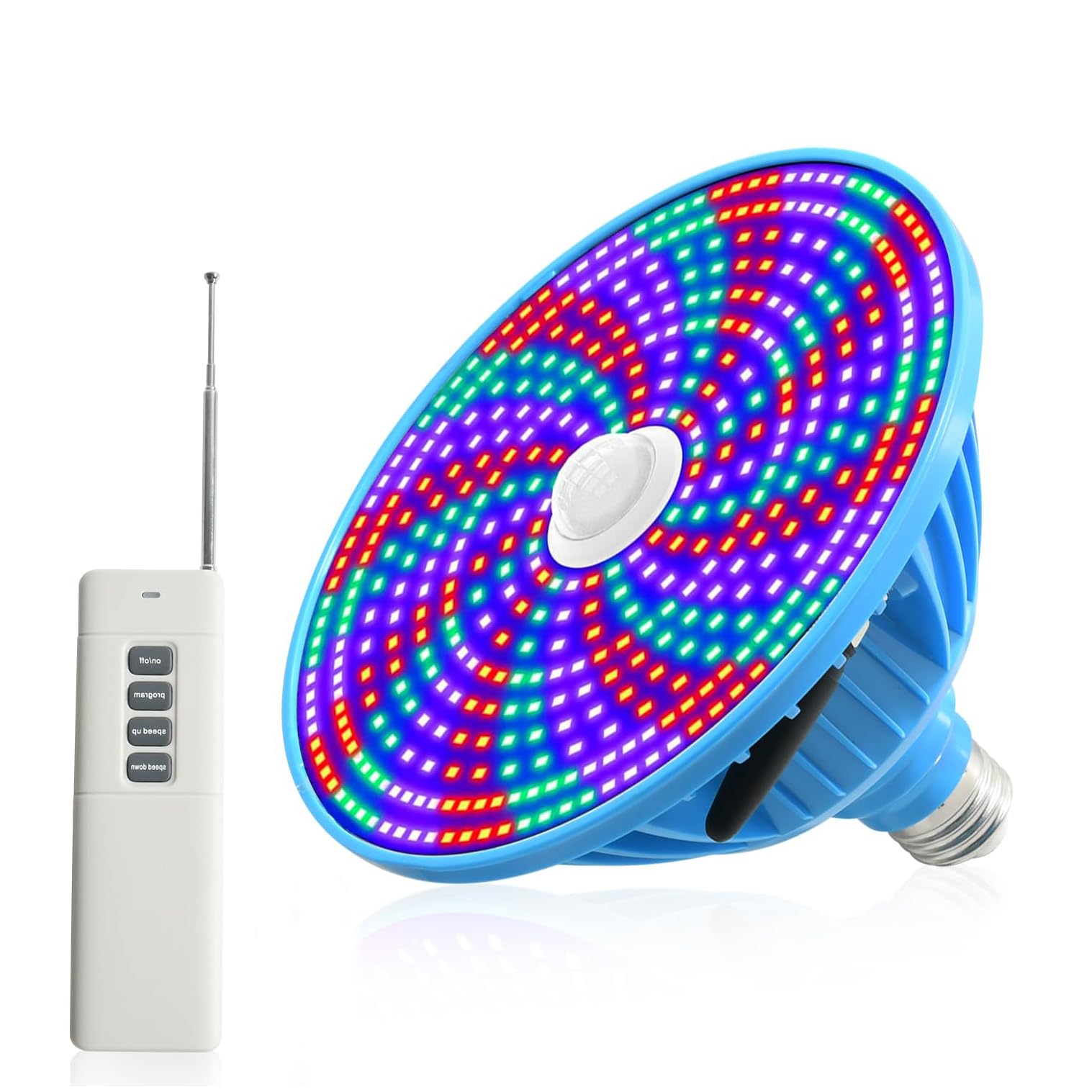 Wielokolorowe Oświetlenie Basenu Led Z Pilotem, światła Basenowe Led Do Basenu, żarówka Led, 7 Zmian Kolorów, Zmieniające Kolory Lampki Basenowe blue