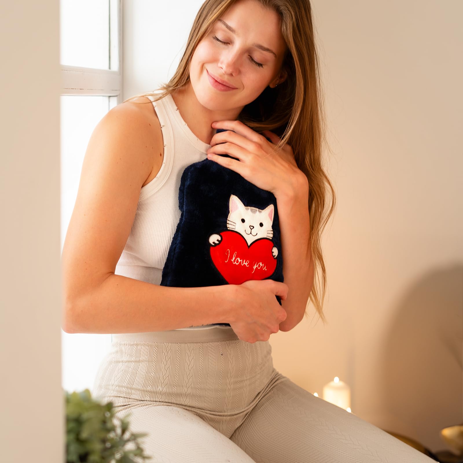 soxo Bouillotte Eau Chaude Cadeau Pour Bebe Peluche Bouillote Anti Colique Enfant Bouillotes I Love You