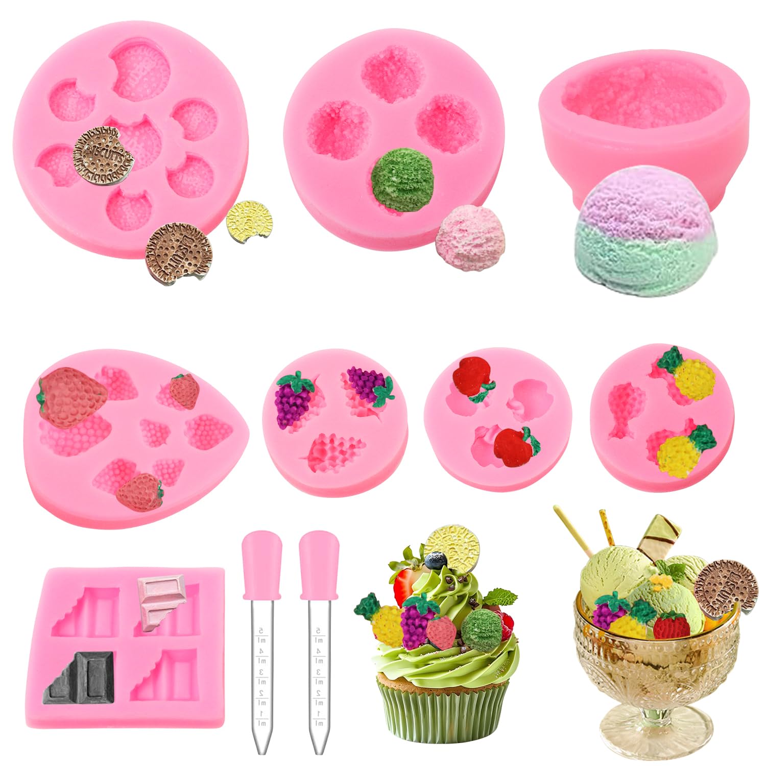 lot de 10 moules silicone pour bougies