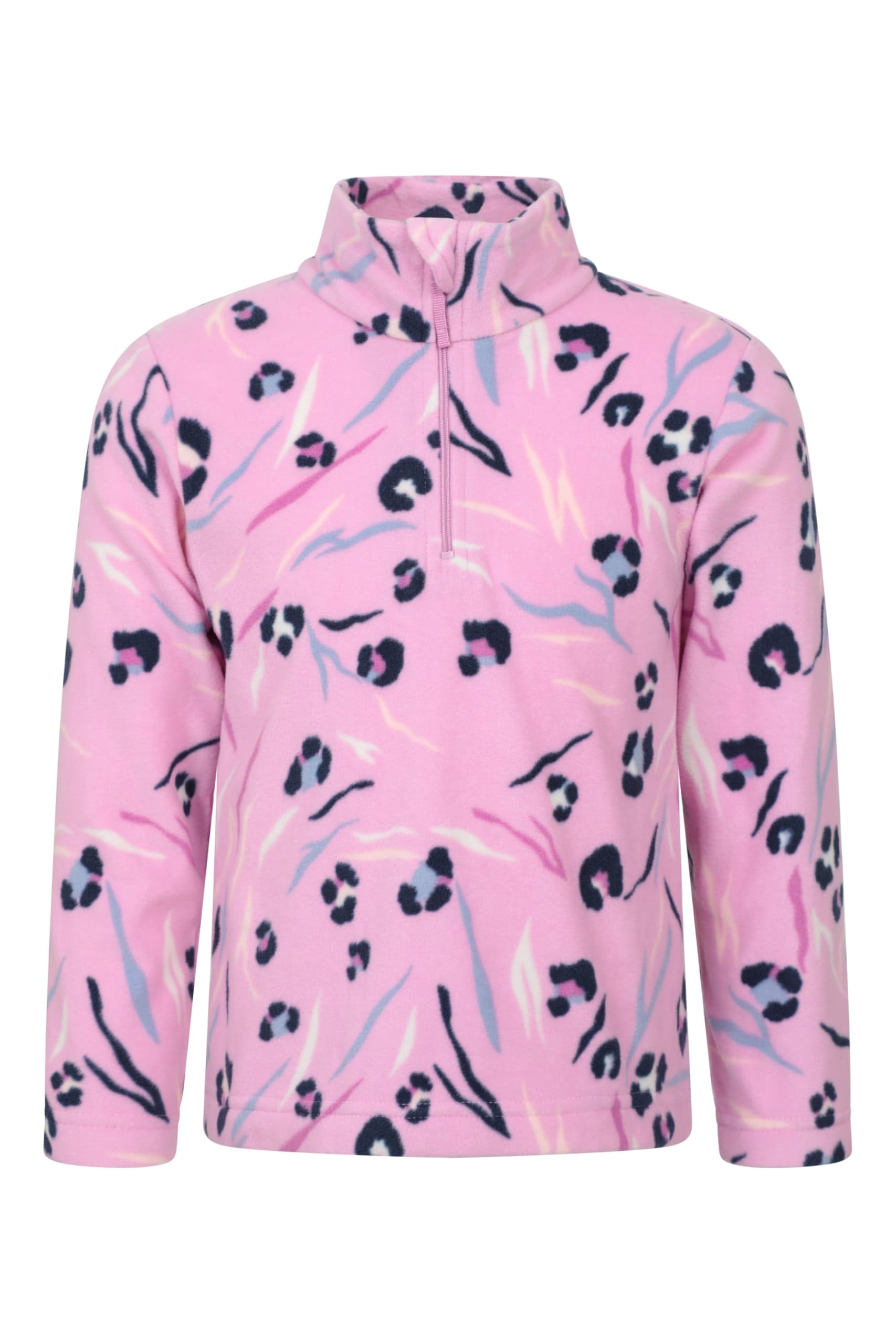 Mountain Warehouse Unisex Kids Light Pink Endeavour Kids Fleece Jacket - Half Zip, Lightweight, Micro Fleece, Fast Dry, Antipill For Boys & Girls - For Spring Summer, Travel & Outdoors 9-10Y