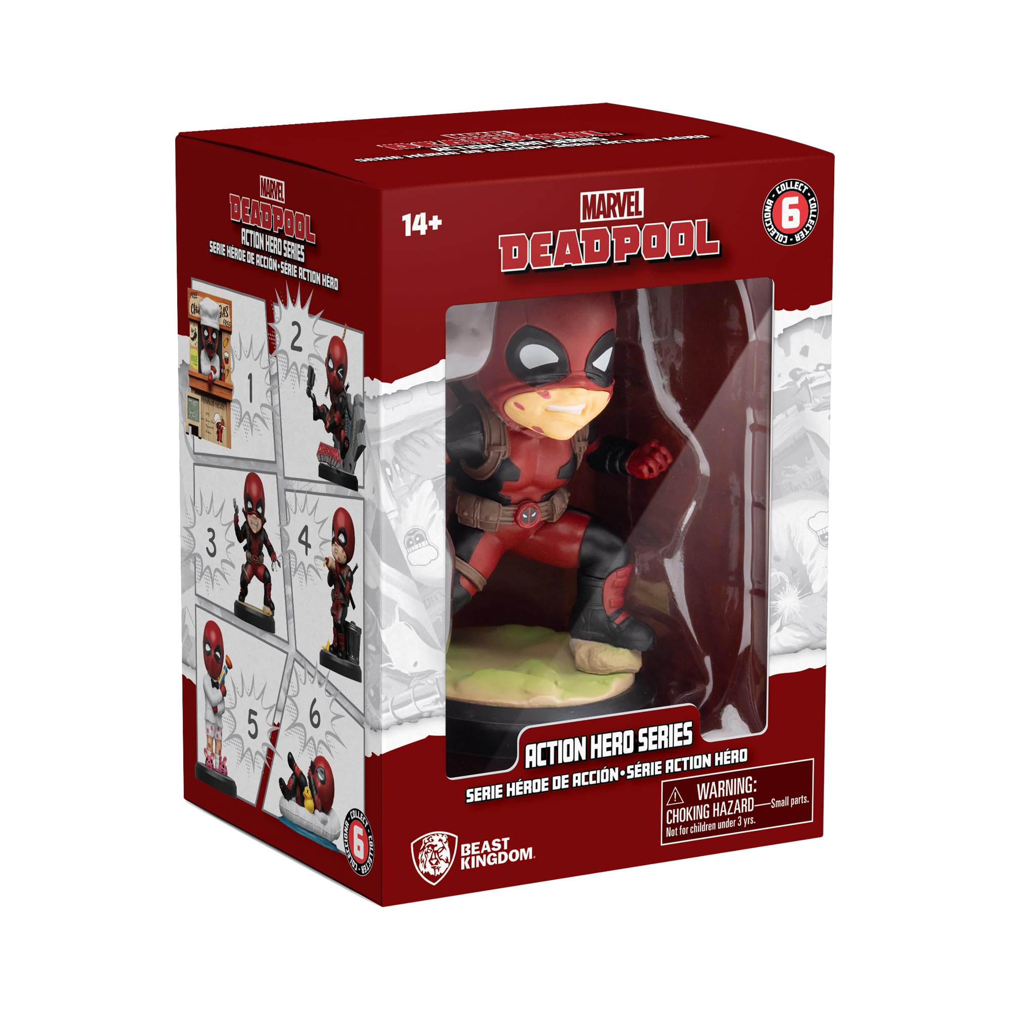 YuMe Deadpool Imitating Someone, 4.2" Mini Figure Collectible in Hero Window Box, Red, 9 cm - Image 4