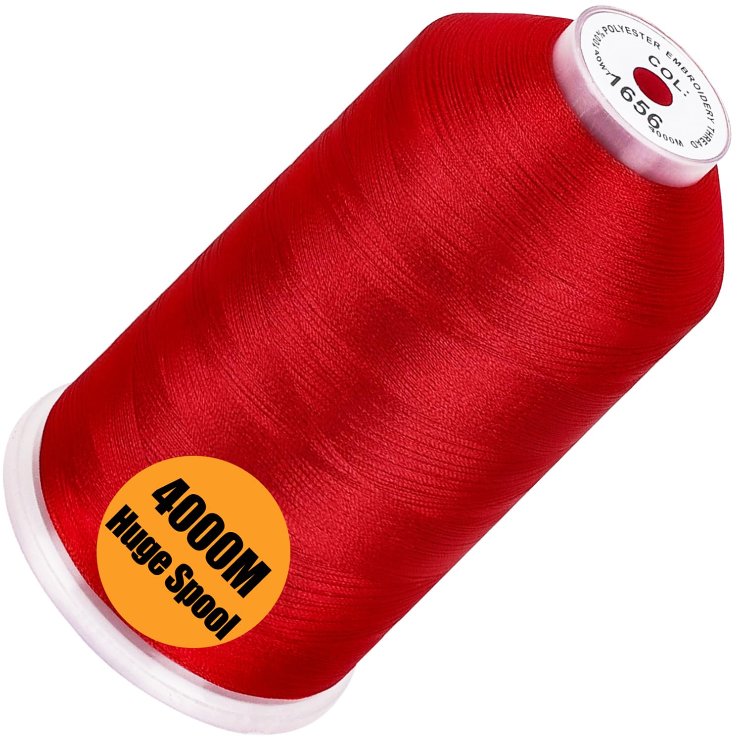 New brothread 4000M Huge Spool Embroidery Machine Thread - Christmas Red