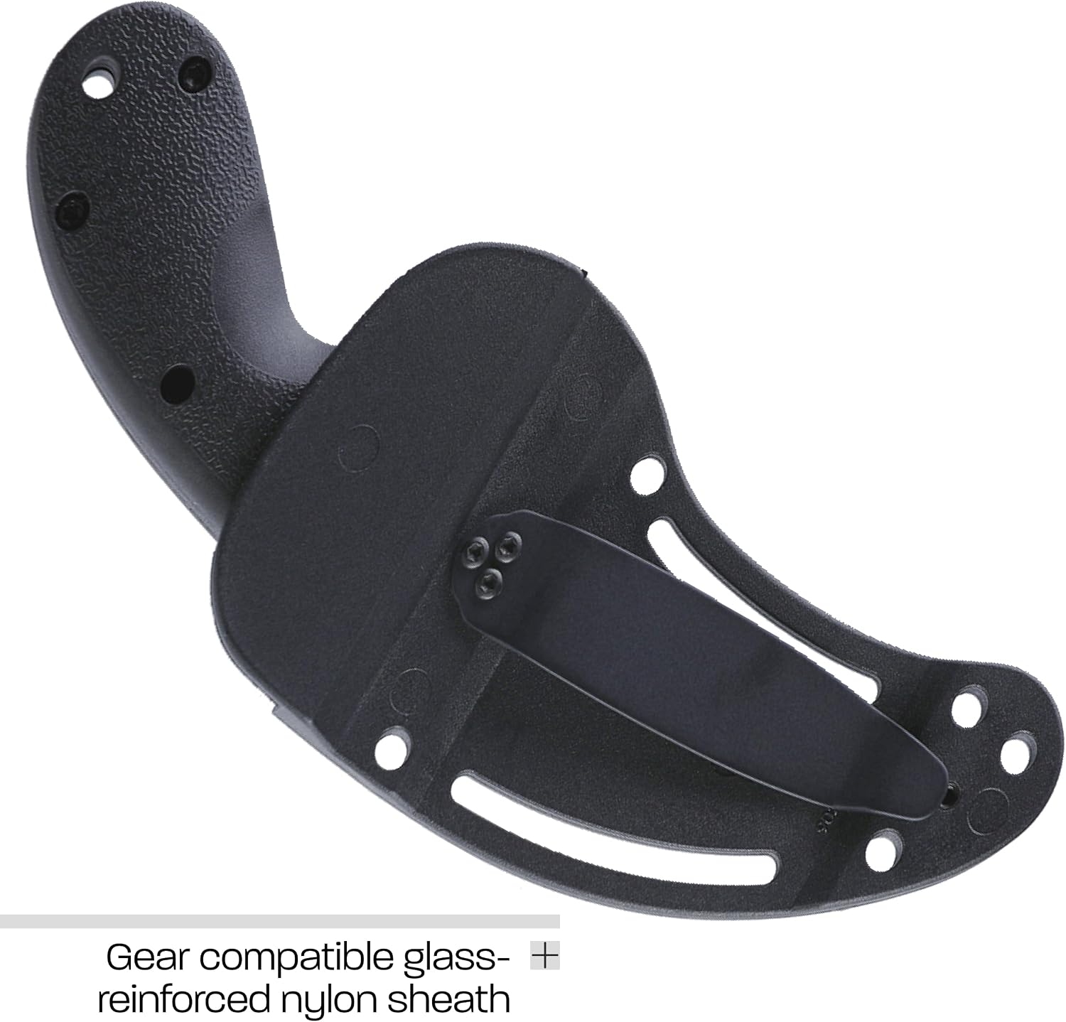 CRKT Bear Claw Fixed Blade Knife with Sheath: Hawkbill with AUS 8 Steel Blade, Glass-Reinforced Nylon Handle, 2516K