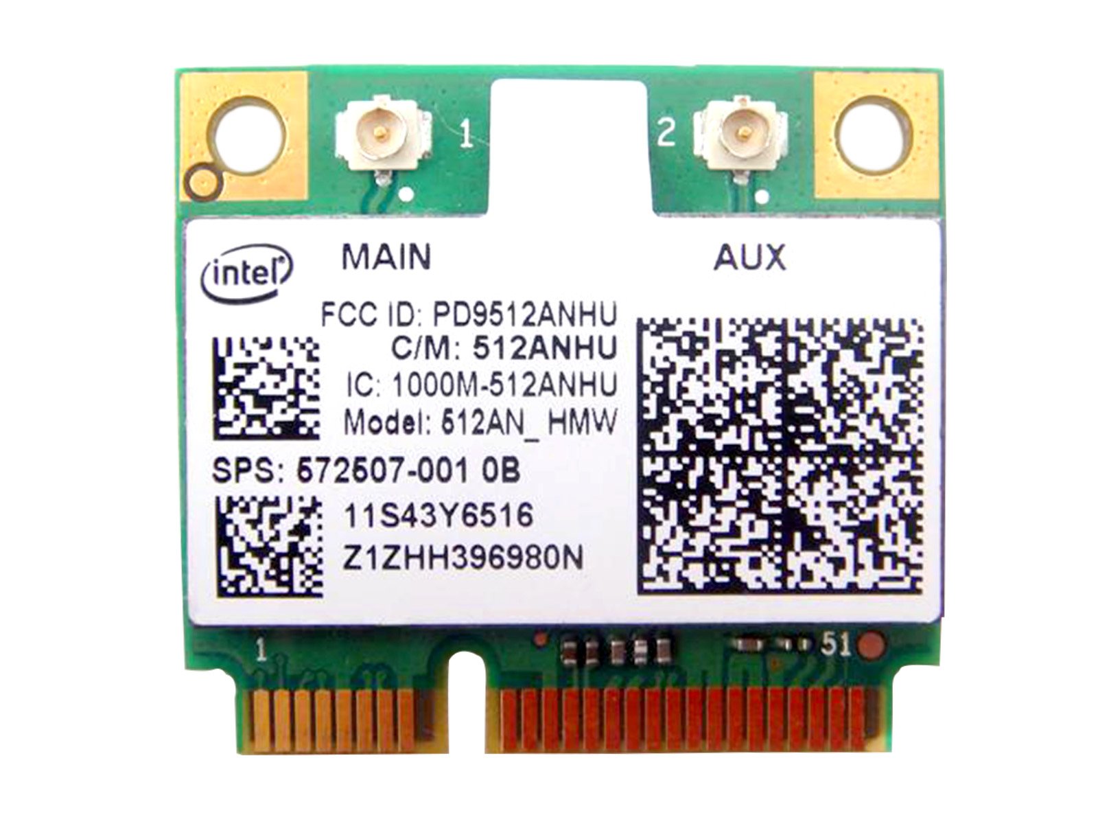 Intel 5100 512an_hmw pół mini Pci-e WLAN bezprzewodowa karta WiFi 572507-001 do laptopa HP