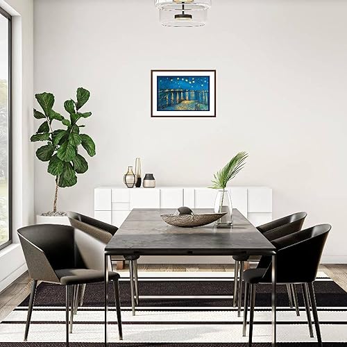 Miniatura 8 de ART.COM Lienzo decorativo para pared, diseño de Noche en el Ródano, de Vincent van Gogh, decoración escénica, 18 x 12 pulgadas