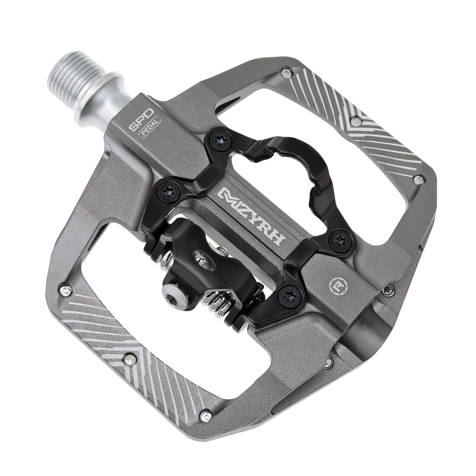 MZYRH Pedal,MTB Mountain Bike Pedals Compatible with Dual Function Sealed Clipless Aluminum 9/16" Bicycle Flat Platform with Cleats for Road, MTB