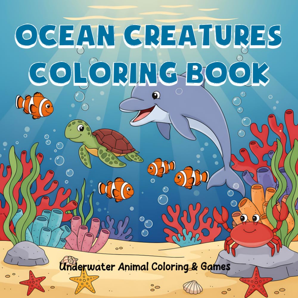 Ocean Creatures for Kids: Underwater Animal Coloring & Games