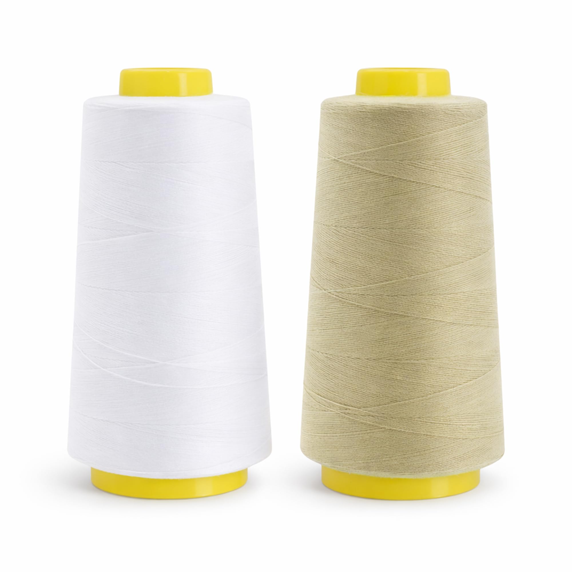 Mandala Crafts White Beige Mercerized Cotton Thread for Sewing Quilting