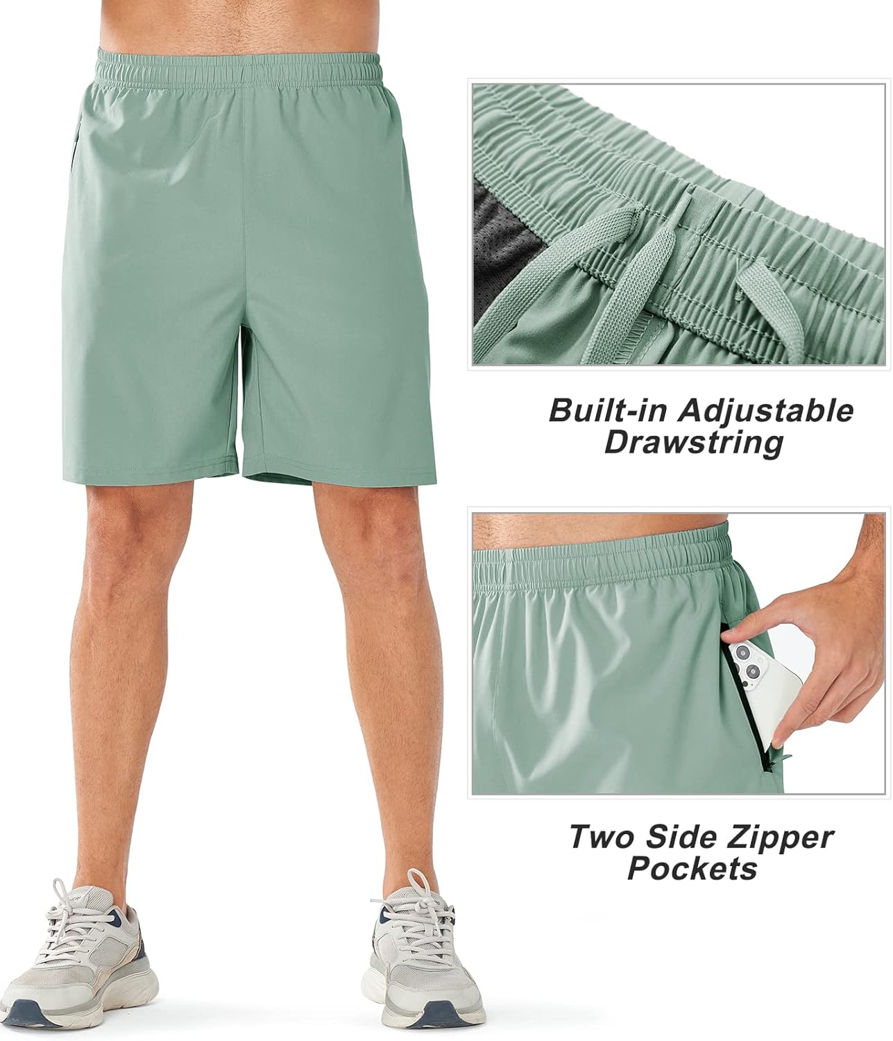 NORTHYARD Men's Athletic Running Shorts Quick Dry Workout Shorts Lightweight Sports Gym Basketball 7"/ 9"/ 5" Tennis Hiking - Image 5