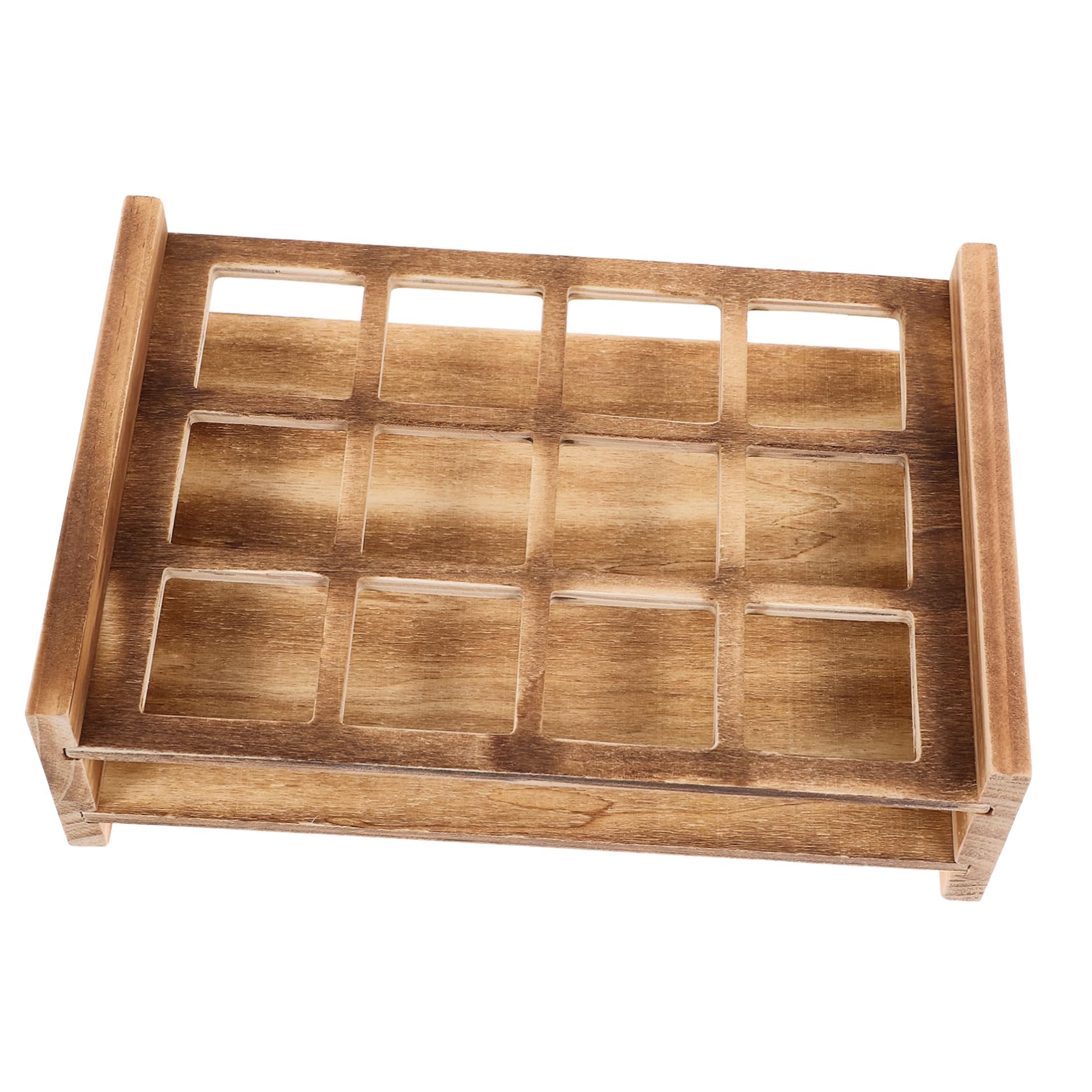 Porte-gobelet à vin en bois plateau de service verres à liqueur