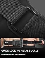 Vista 3 de BVVU Cinturones de levantamiento de pesas para hombres, cinturón de gimnasio de bloqueo rápido para entrenamiento lumbar, entrenamiento cruzado