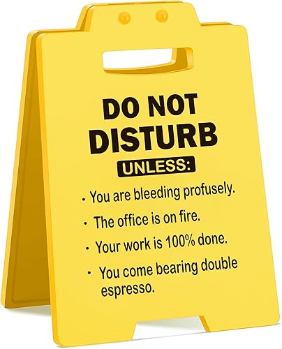 Miniatura 63 de Divertido letrero de escritorio de oficina, decoración sarcástica de cubículo para compañero de trabajo, jefe, empleado, regalo de broma para