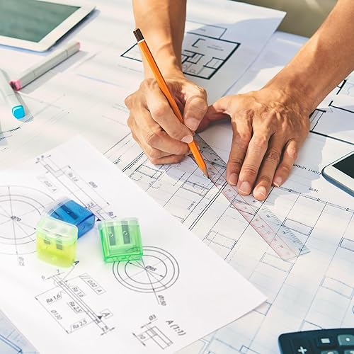 Miniatura 6 de Sacapuntas manual pequeño con tapa, 24 unidades, 2 agujeros, sacapuntas de doble agujero de mano de colores, sacapuntas de lápices de colores de