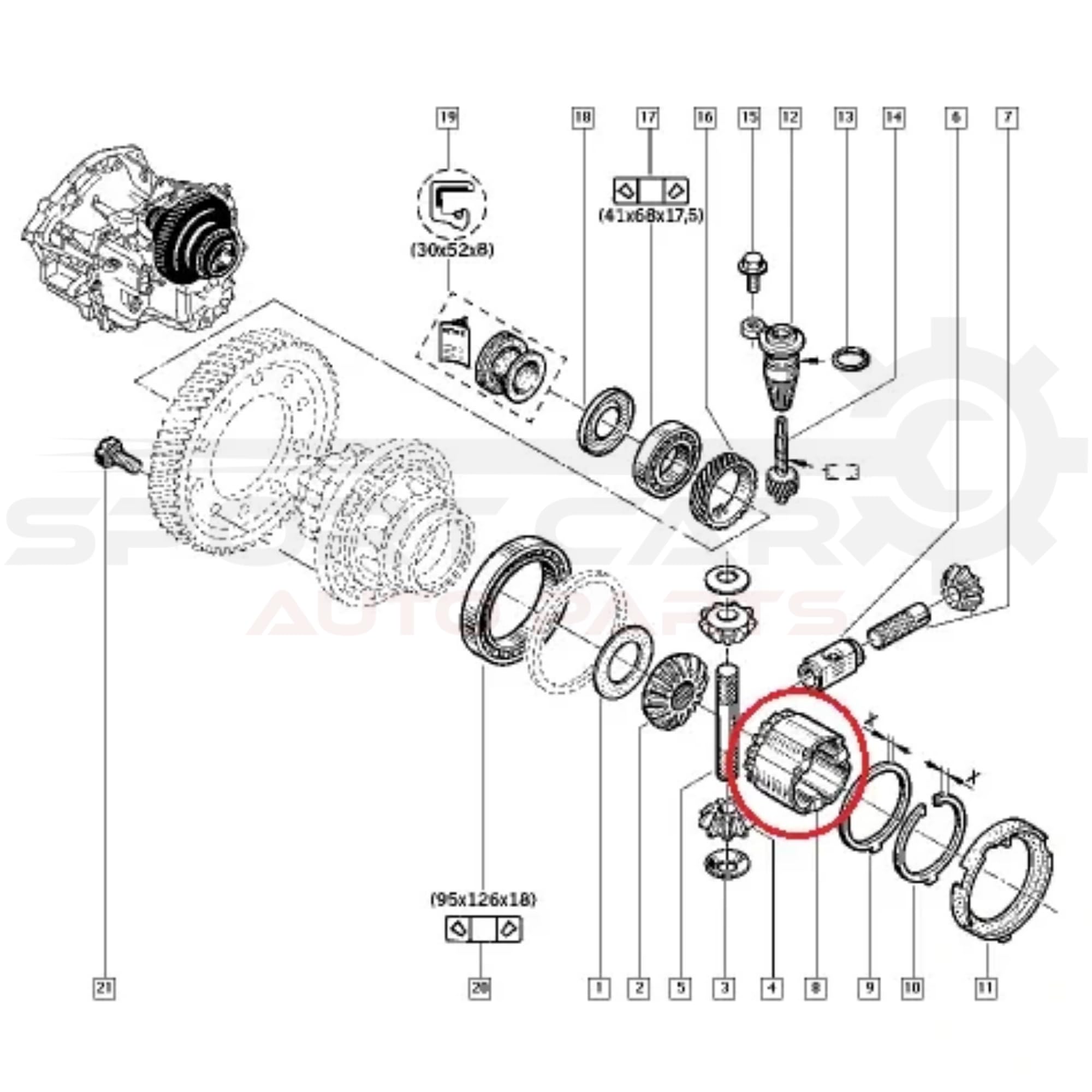 Differentialgetriebe PF6 PK6 Master Trafic Laguna 8200196615