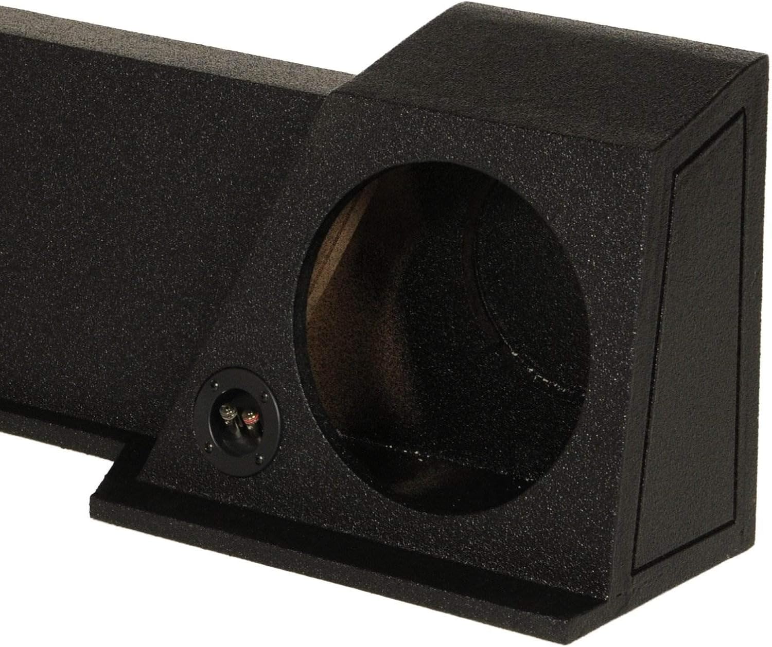 Q Power Dual 10in Underseat Downfire Subwoofer Enclosure, Q-Bomb Sub Box Compatible with Chevy Silverado XCab and GMC Sierra XCab 2007-2013