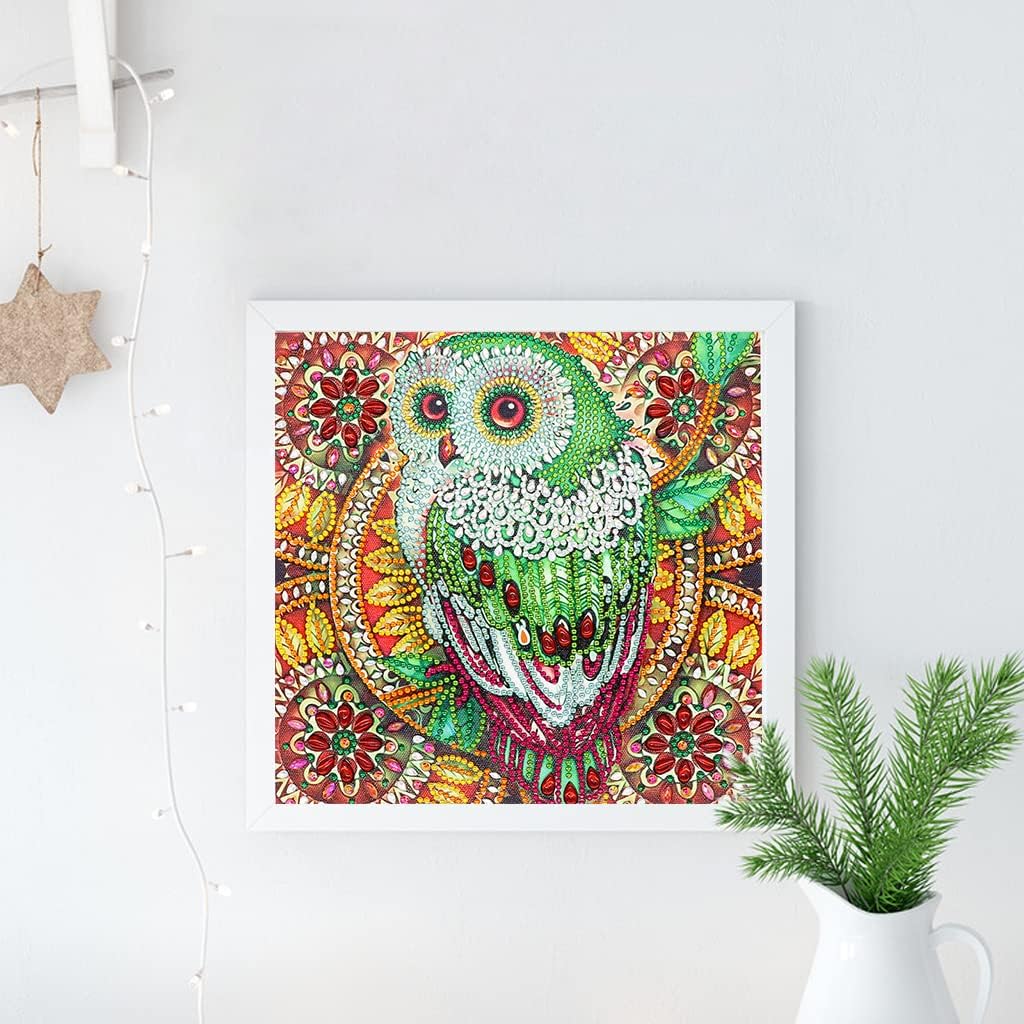Hibah Diamond Painting Kits, Owl Diamond Art 5D Diamond Painting Kit for Adults Diamond Rhinestone Gem Art Painting (Owl 2) image 4