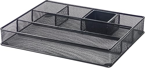 Miniatura 2 de Brenton Studio Metro Mesh - Organizador de cajones grande, 2 716 pulgadas de alto x 15 18 pulgadas de ancho x 11 910 pulgadas de profundidad, color