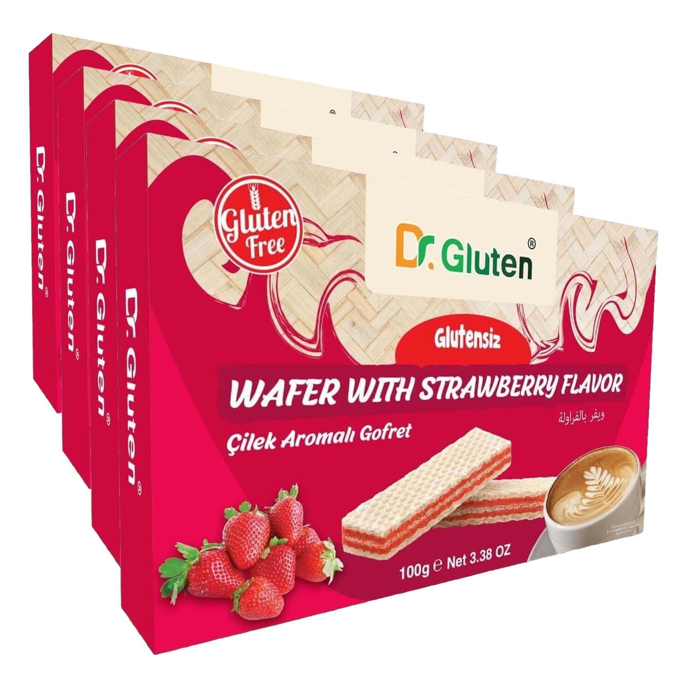 Dr. Gluten Çilekli Gofret (Glutensiz) (4 paketi)