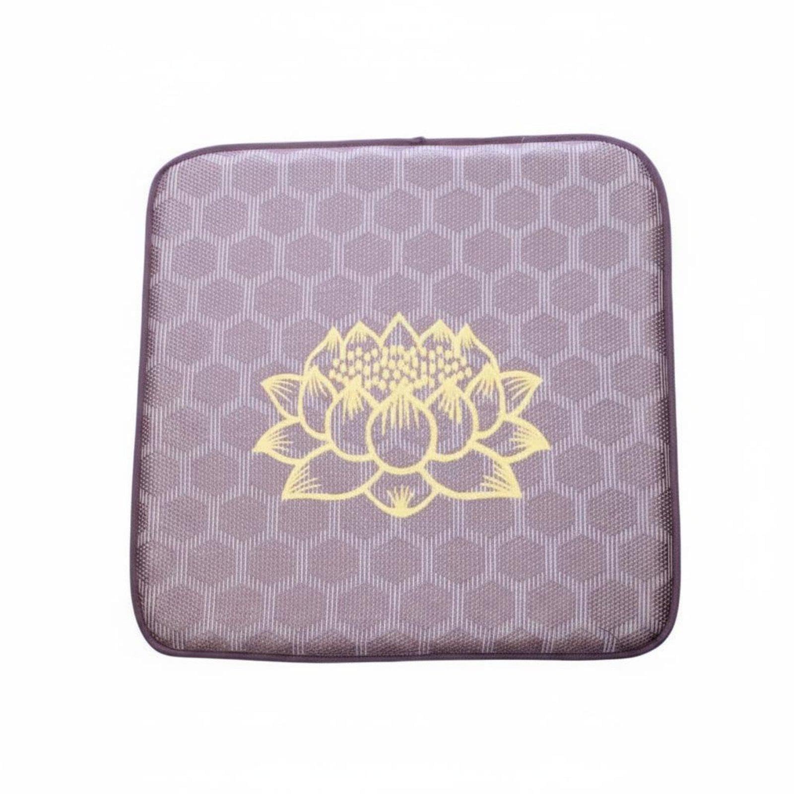 Woven Meditation Mat Non-Secure Seating Pad Breathable Floor Seating Pad for Prayer Users, Meditators, Outdoor 50-50cm Jixiang Coffee Lotus-picture-24