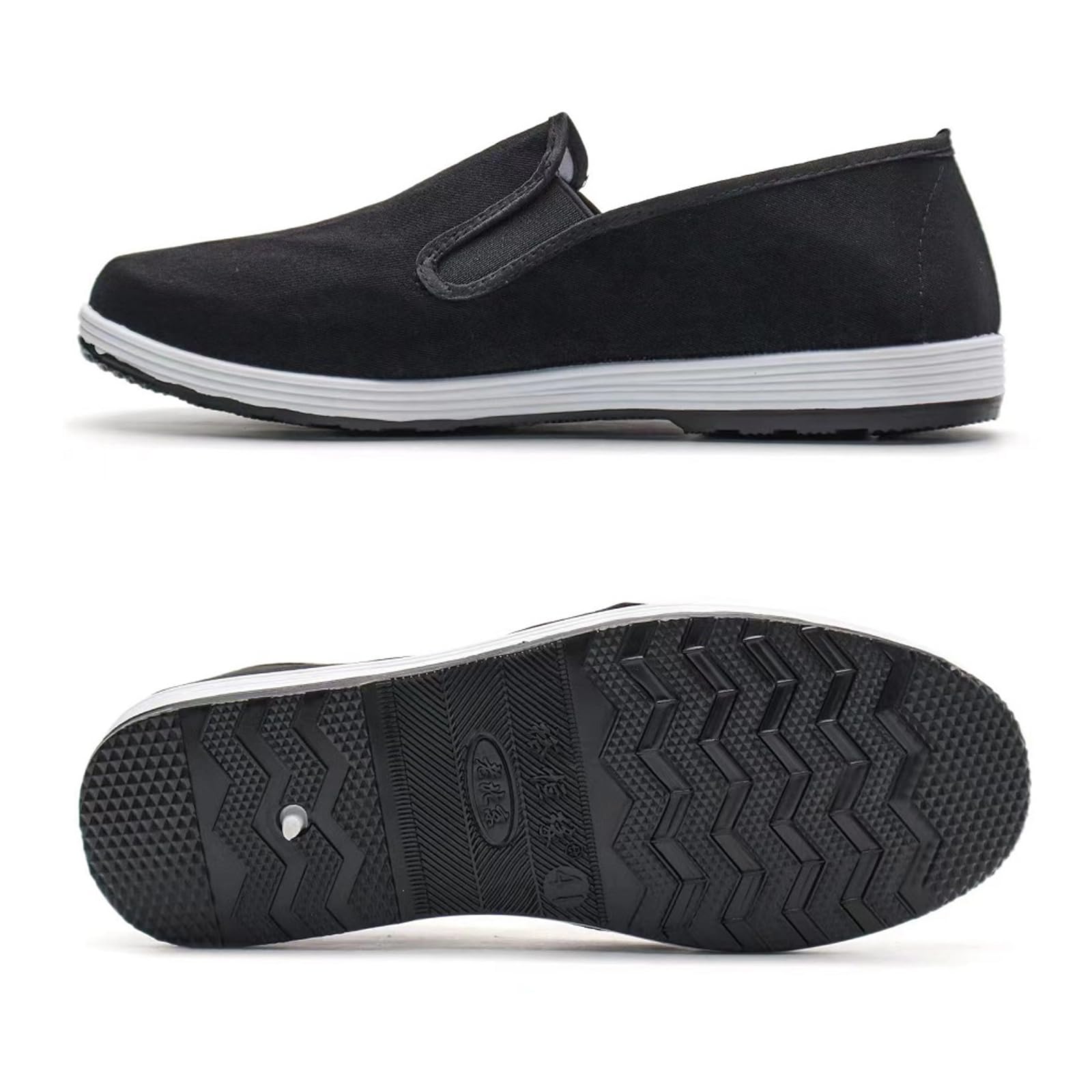 Zapatos de Kung Fu Mocasines sin Cordones para Artes Marciales y Zapatos de conducción con Suela de Goma