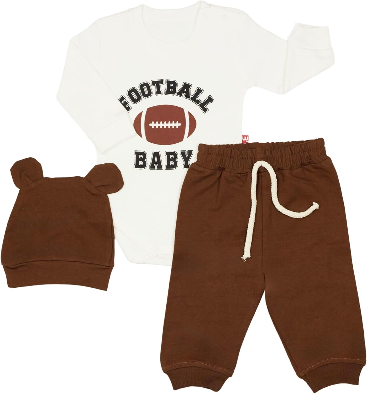 Infant Newborn Baby Boy Girl Going Home Clothes Cotton Bodysuit Pant Hat Set